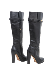 DESAPEGO THASSIA NAVES FENDI BOOT HIGH HEELS LEATHER BLACK - 37 BR