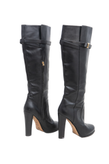 DESAPEGO THASSIA NAVES FENDI BOOT HIGH HEELS LEATHER BLACK - 37 BR