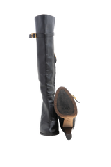 DESAPEGO THASSIA NAVES FENDI BOOT HIGH HEELS LEATHER BLACK - 37 BR