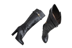 DESAPEGO THASSIA NAVES FENDI BOOT HIGH HEELS LEATHER BLACK - 37 BR