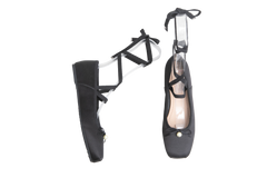 DIOR BALLET FLAT D-JOY SATIN BLACK - 38 BR