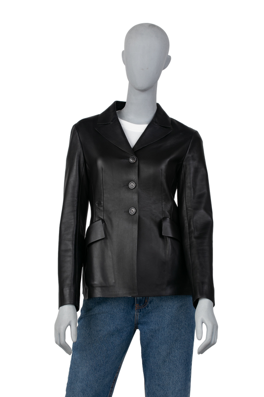 CHRISTIAN DIOR JACKET LEATHER BLACK