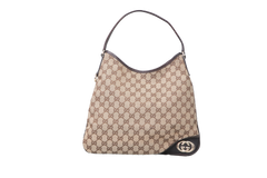 GUCCI NEW BRIT MEDIUM HOBO GG CANVAS