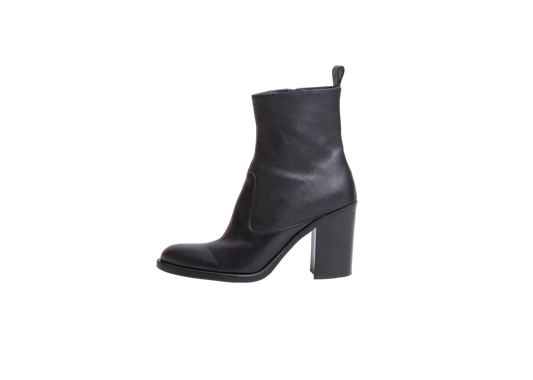 CHLOÉ ANKLE BOOTS PHOENIX LEATHER BLACK - 39 BR