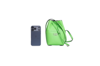 FERRAGAMO GANCINI MINI BUCKET BAG LEATHER LIME