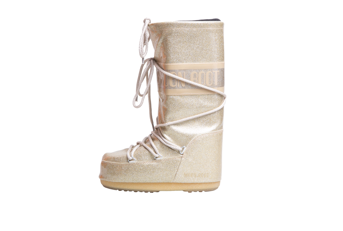 MOON BOOT SNOW BOOTS ICON GLITTER GOLD - 35/37 BR