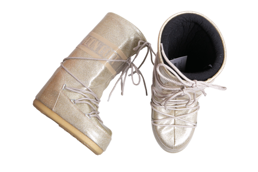 MOON BOOT SNOW BOOTS ICON GLITTER GOLD - 35/37 BR
