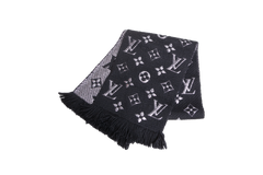 LV SCARF ECHARPE LOGOMANIA SHINE SILVER/BLACK