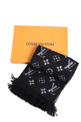 LV SCARF ECHARPE LOGOMANIA SHINE SILVER/BLACK