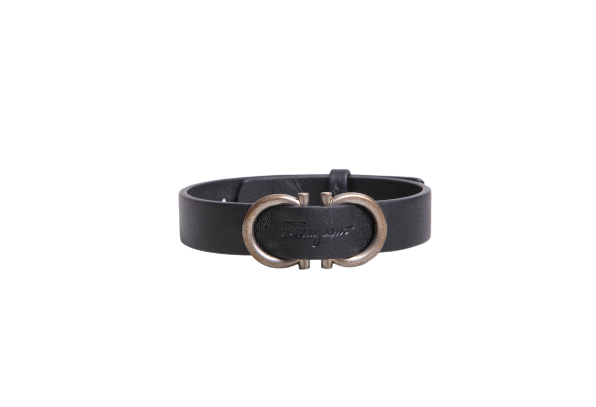SALVATORE FERRAGAMO BRACELET GANCINI BLACK