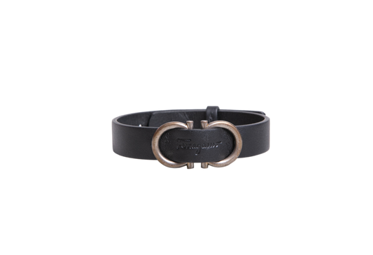 SALVATORE FERRAGAMO BRACELET GANCINI BLACK