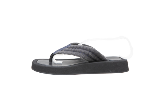 THE ROW GINZA CLOTH FLIP FLOPS BLACK - 36 BR