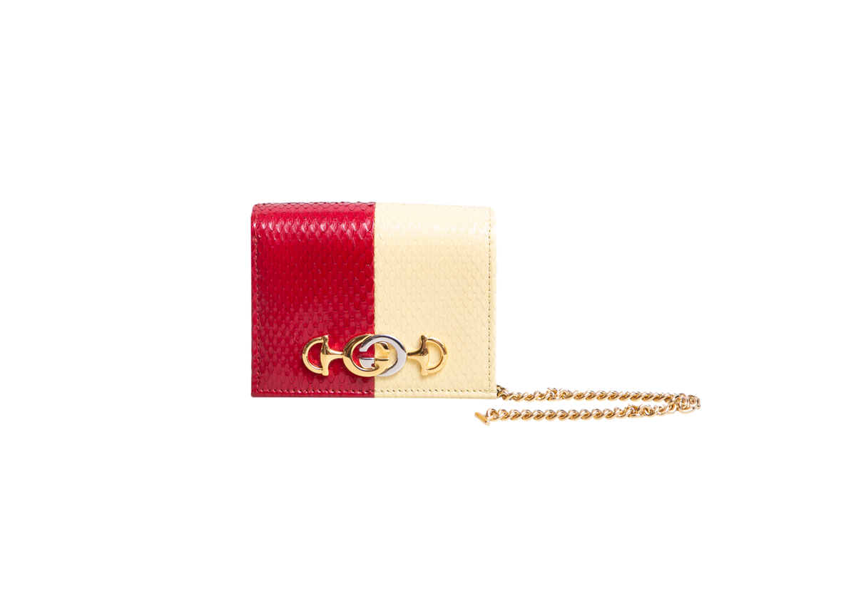 GUCCI ZUMI WALLET ON CHAIN PYTHON BICOLOR