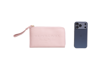BURBERRY POUCH WALLET PALE ASH ROSE BLUSH