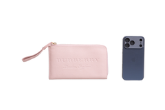 BURBERRY POUCH WALLET PALE ASH ROSE BLUSH