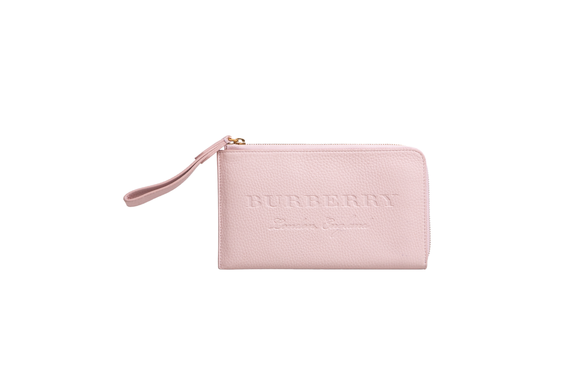 BURBERRY POUCH WALLET PALE ASH ROSE BLUSH