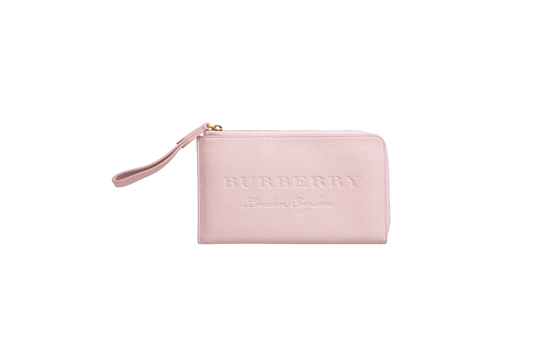 BURBERRY POUCH WALLET PALE ASH ROSE BLUSH