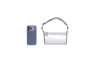 GUCCI BLONDIE MINI LEATHER METALLIC SILVER