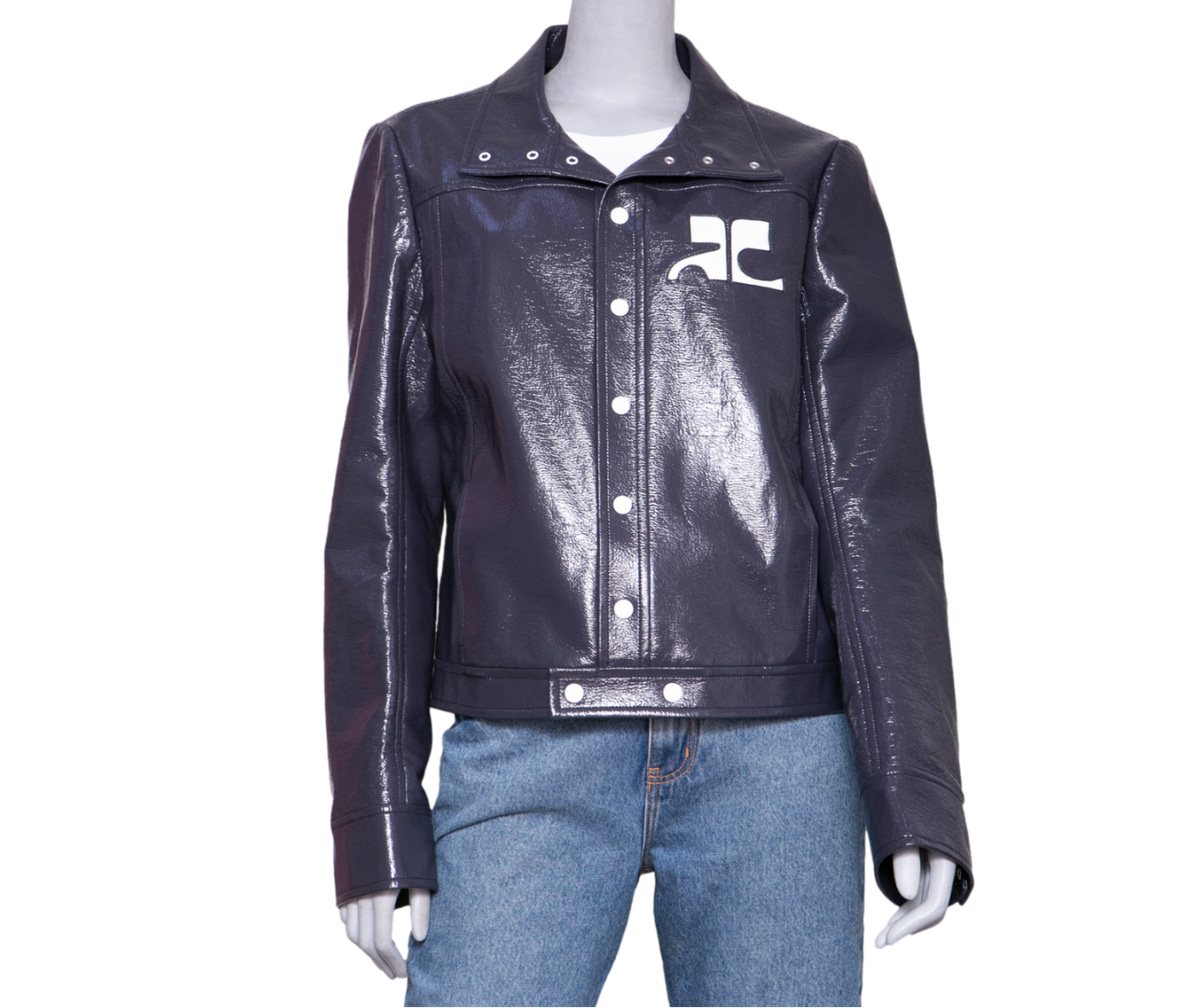 COURRÈGES RE-EDITION VINYL JACKET CHOCOLATE