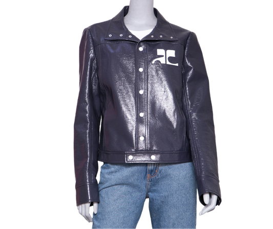 COURRÈGES RE-EDITION VINYL JACKET CHOCOLATE