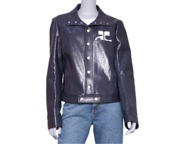 COURRÈGES RE-EDITION VINYL JACKET CHOCOLATE