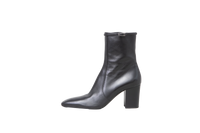 YSL XIV 80MM LEATHER ANKLE BOOTS BLACK - 36 BR