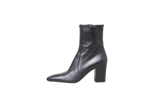 YSL XIV 80MM LEATHER ANKLE BOOTS BLACK - 36 BR