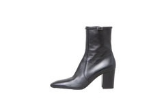 YSL XIV 80MM LEATHER ANKLE BOOTS BLACK - 36 BR