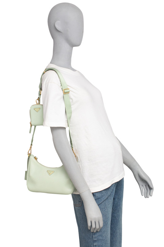 PRADA RE-EDITION 2005 SAFFIANO SAGE GREEN