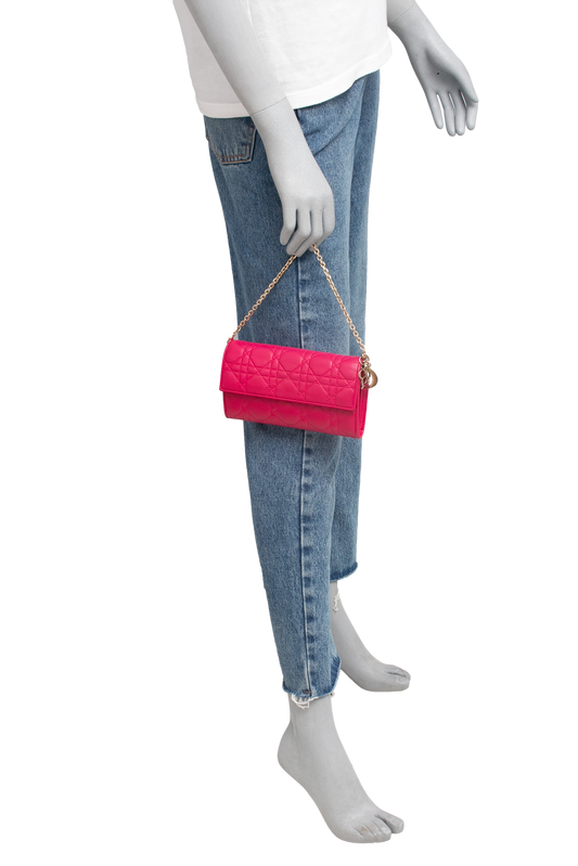 DIOR CANNAGE CHAIN FUCHSIA