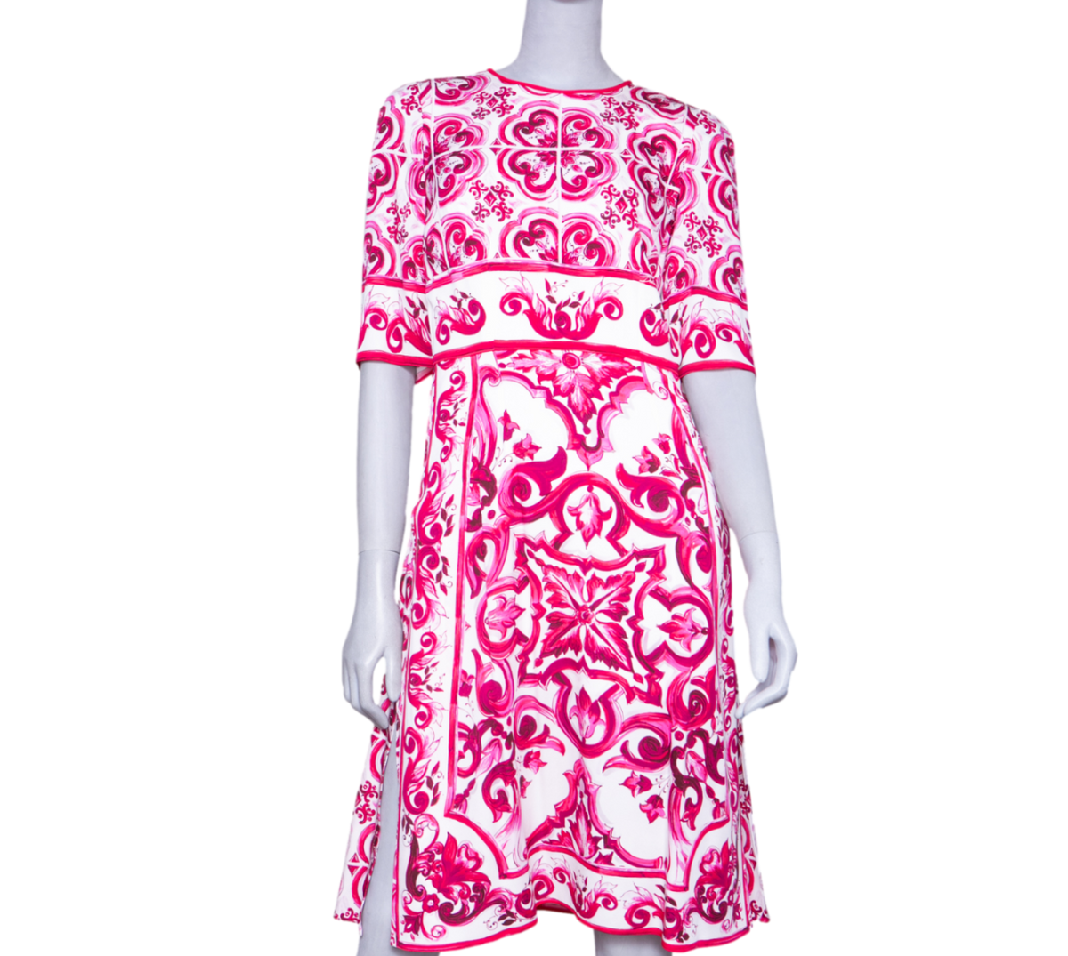 D&G DRESS MIDI PRINT MAJOLICA