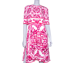 D&G DRESS MIDI PRINT MAJOLICA