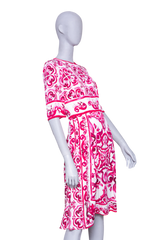 D&G DRESS MIDI PRINT MAJOLICA