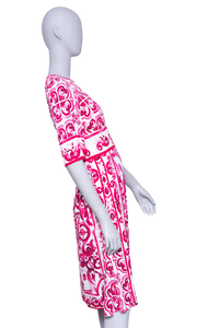 D&G DRESS MIDI PRINT MAJOLICA