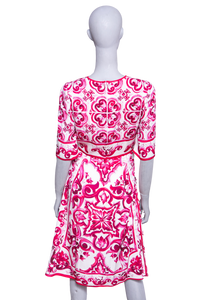 D&G DRESS MIDI PRINT MAJOLICA