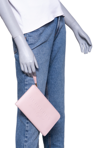 BURBERRY POUCH WALLET PALE ASH ROSE BLUSH