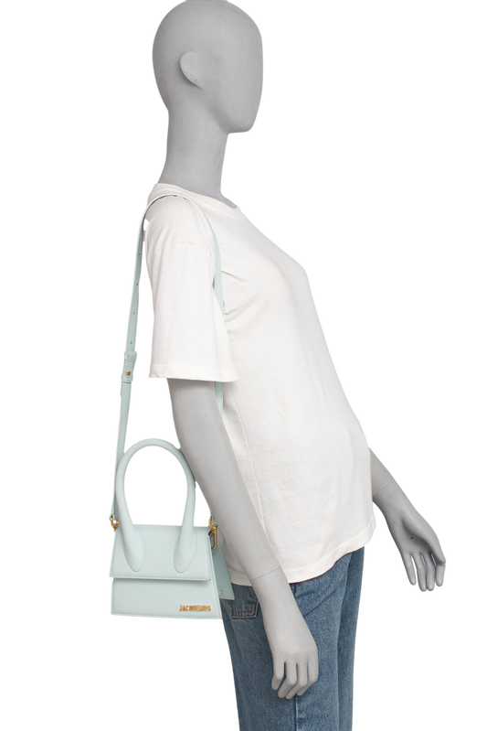 JACQUEMUS LE CHIQUITO MOYEN TOTE BAG PALE BLUE