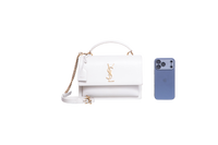 YSL SUNSET MEDIUM CALFSKIN OFF WHITE