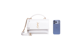 YSL SUNSET MEDIUM CALFSKIN OFF WHITE