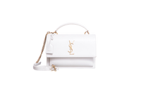 YSL SUNSET MEDIUM CALFSKIN OFF WHITE