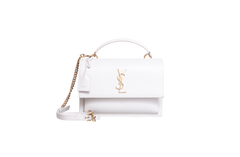 YSL SUNSET MEDIUM CALFSKIN OFF WHITE