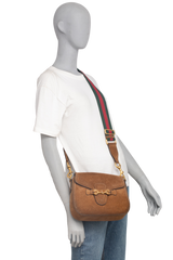 GUCCI LADY WEB SUEDE MEDIUM NEW BROWN