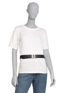 BALMAIN CINTO B LOGO BLACK