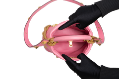 VALENTINO ROMAN STUD SMALL TOP HANDLE PINK