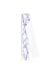 HERMÈS TWILLY SILK LES CLÉS À POIS VA/CREME/GRIS PERLE/MULTICOLOR
