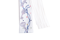 HERMÈS TWILLY SILK LES CLÉS À POIS VA/CREME/GRIS PERLE/MULTICOLOR