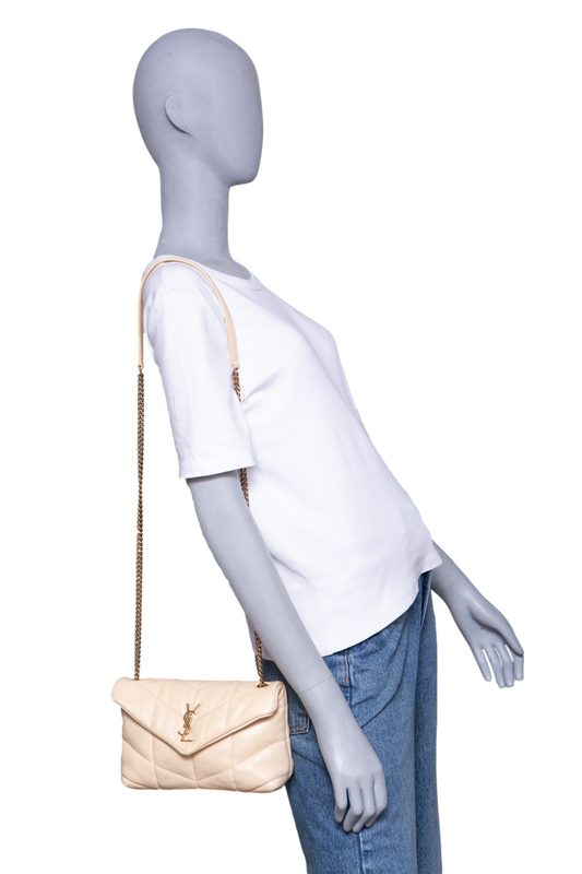 YSL LOULOU PUFFER TOY NAPPA BUTTER
