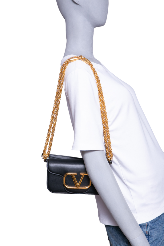 VALENTINO LOCÒ SMALL LEATHER BLACK