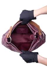 CHANEL ON THE ROAD HOBO CAVIAR BURGUNDY