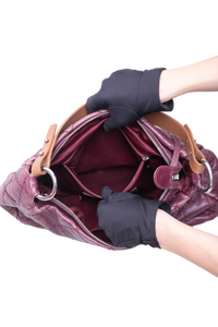 CHANEL ON THE ROAD HOBO CAVIAR BURGUNDY